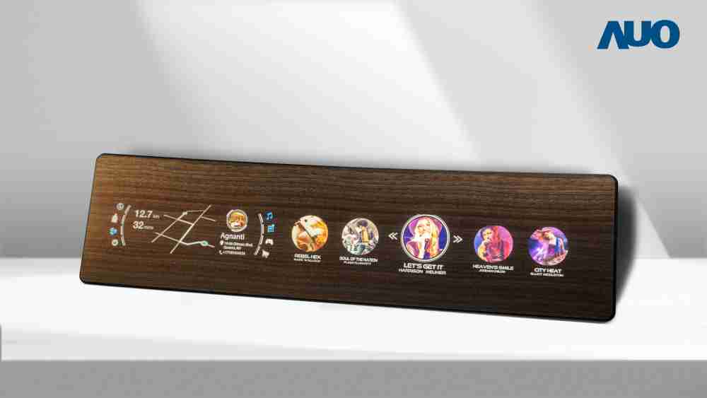 尊时凯龙研发全球最高穿透度达80%的AmLED木纹显示器，，可于使用时呈现高亮度、、、清晰可见的信息，，，并在不使用时回归为单纯的饰板，，，，节能兼具美观